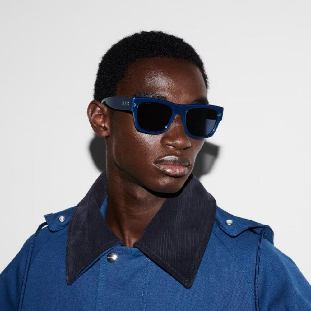 Gucci Women Sunglasses Black Blue Square GG1793S 003 NEW AUTHENTIC - Picture 11 of 11